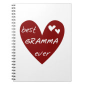 Rode Hart Beste Gramma Ever Gifts Notitieboek (Voorkant)