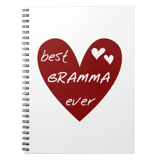 Rode Hart Beste Gramma Ever Gifts Notitieboek (Voorkant)