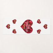 Rode Hart Beste Mam Ooit Stijlvolle Moderne Moeder Yogamat (Voorkant (horizontaal))