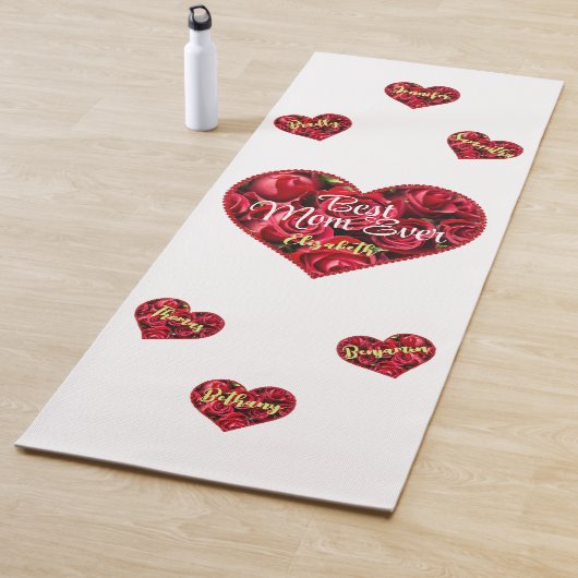 Rode Hart Beste Mam Ooit Stijlvolle Moderne Moeder Yogamat (In situ)