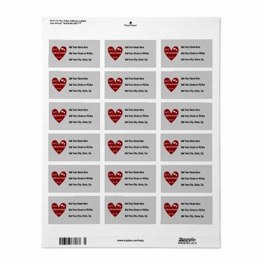 Rode Hart Beste Oma Ooit T-shirts en geschenken Etiket (Full Sheet)