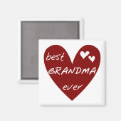 Rode Hart Beste Oma Ooit T-shirts en geschenken Magneet (Voorkant / Achterkant)