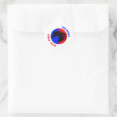 Rode Hart Blauwe Geest Paard Sticker (Tas)