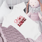 Rode Hart Bloem Moderne Moederdag Romper