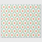  Rode Hart Bloemen Kruissteek Cadeaupapier (Vlak)