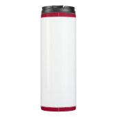 Rode Hart Bloemen Minimalistische Moderne Valentij Thermosbeker (Achterkant)