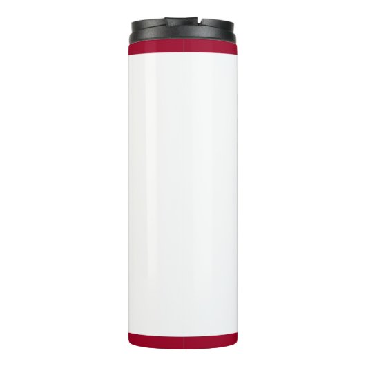 Rode Hart Bloemen Minimalistische Moderne Valentij Thermosbeker (Achterkant)