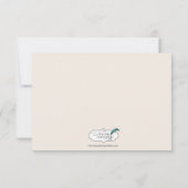 Rode Hart Boom op Ivoor Bruiloft Receptie Kaart (Achterkant)