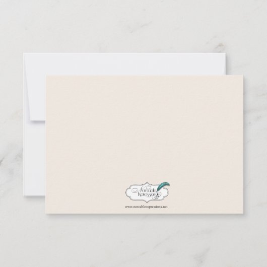 Rode Hart Boom op Ivoor Bruiloft Receptie Kaart (Achterkant)