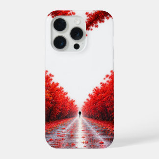 Rode Hart Bospad – Natuurontwerp Herfst Liefde  iPhone 15 Pro Case