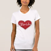 Rode Hart Bruid T-shirt (Voorkant)