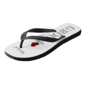 Rode Hart Bruidegom's Teenslippers (Schuin)