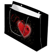 Rode Hart Cadeautas (Voorkant Gekanteld)