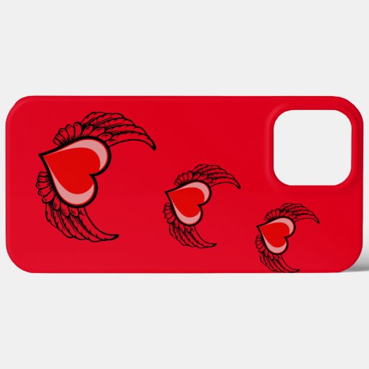 Rode hart Case-Mate iPhone case (Achterkant (horizontaal))
