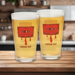 Rode Hart Cassette Glas