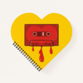 Rode Hart Cassette Notitieboek (Voorkant)