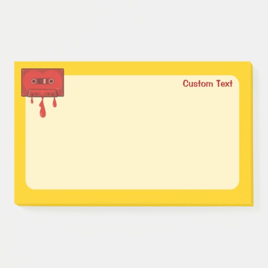 Rode Hart Cassette Post-it® Notes (Voorkant)