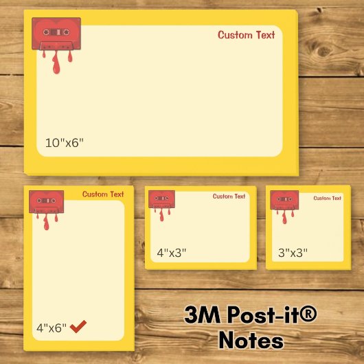 Rode Hart Cassette Post-it® Notes