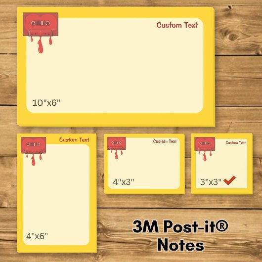 Rode Hart Cassette Post-it® Notes