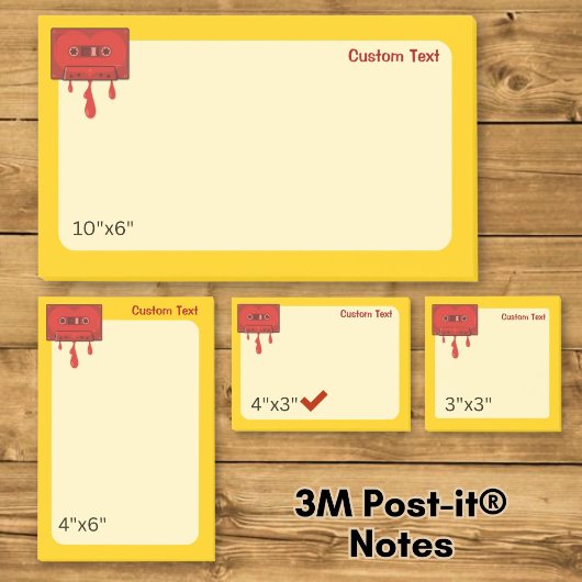 Rode Hart Cassette Post-it® Notes