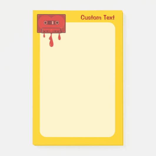 Rode Hart Cassette Post-it® Notes (Voorkant)