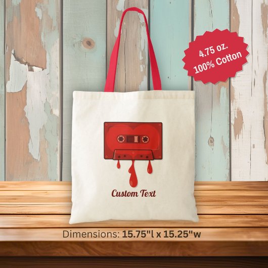 Rode hart cassette tas