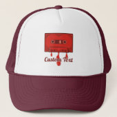 Rode hart cassette truckerhoed trucker pet (Voorkant)