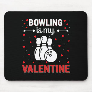 Rode Hart Cupido Liefde Grafische Bowling Is Mijn Muismat