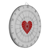 Rode Hart Dartbord (Voorkant Links)