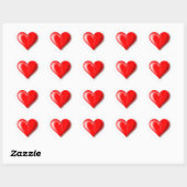 Rode hart design Sticker (Vel)