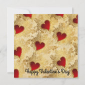 Rode Hart Diner Valentijnsdag Uitnodiging (Achterkant)