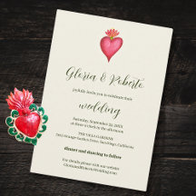 Rode Hart en Bloem Mexicaanse Bruiloft