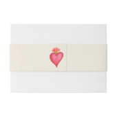 Rode Hart en Bloem Mexicaanse Bruiloft Uitnodigingen Wikkel (Achterkant Voorbeeld)