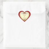 Rode Hart en Duiven Custom Bruiloft Stickers (Tas)