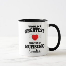 Rode Hart Engel Vleugels Directeur van Verpleegkun Mok