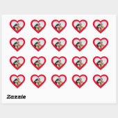 Rode Hart Foto in Hart Sticker (Vel)