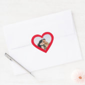 Rode Hart Foto in Hart Sticker (Envelop)