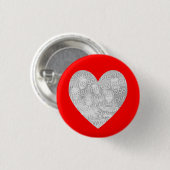 Rode Hart Foto Sjabloon Ronde Button 3,2 Cm (Voorkant /achterkant)