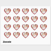 Rode Hart Foto Trouwstickers Sticker (Vel)