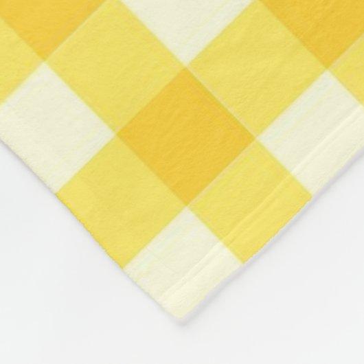 Rode Hart Geel Gingham Valentijnsdag Gift Fleece Deken (Hoek)