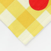 Rode Hart Geel Gingham Valentijnsdag Gift Fleece Deken (Hoek)