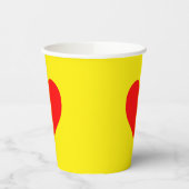 Rode Hart Geel Papieren Bekers (Links)