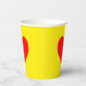 Rode Hart Geel Papieren Bekers (Rechts)