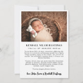 Rode Hart Gekozen Geliefd Geadopteerd Fotocollage Aankondiging (Achterkant)