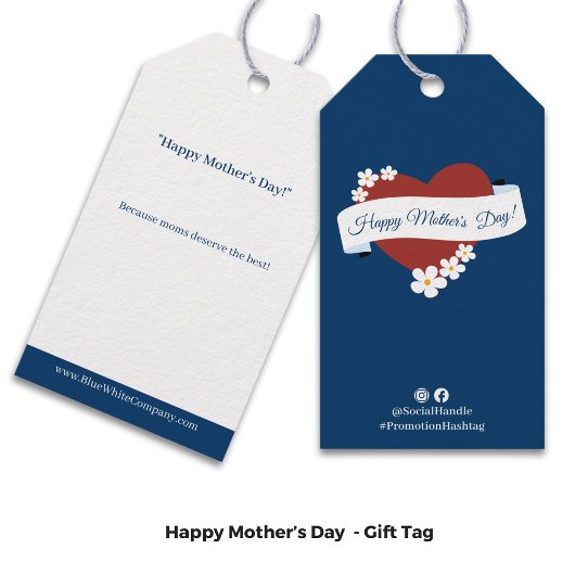 Rode Hart Gelukkig Moederdag Banner Sociale Connec Cadeaulabel