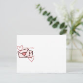 Rode Hart Gelukkig Valentijnsdag Briefkaart (Staand voorkant)