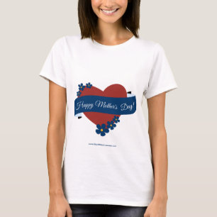 Rode Hart Gelukkige Moederdag Viering T-shirt