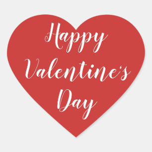 Rode Hart Gelukkige Valentijnsdag Sticker