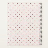 Rode Hart Gepersonaliseerde Planner met aangepaste (Achterkant)