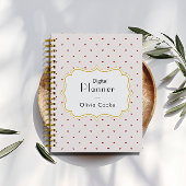 Rode Hart Gepersonaliseerde Planner met aangepaste